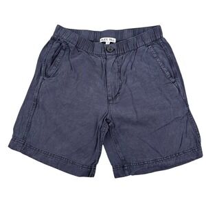 Alex Mill Shorts Mens XS Navy Blue Linen Blend Stretch Casual Pockets